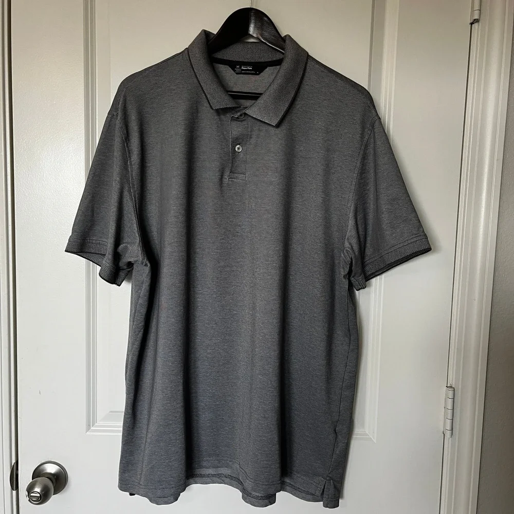 Mens XL Gray Polo SS Shirt
